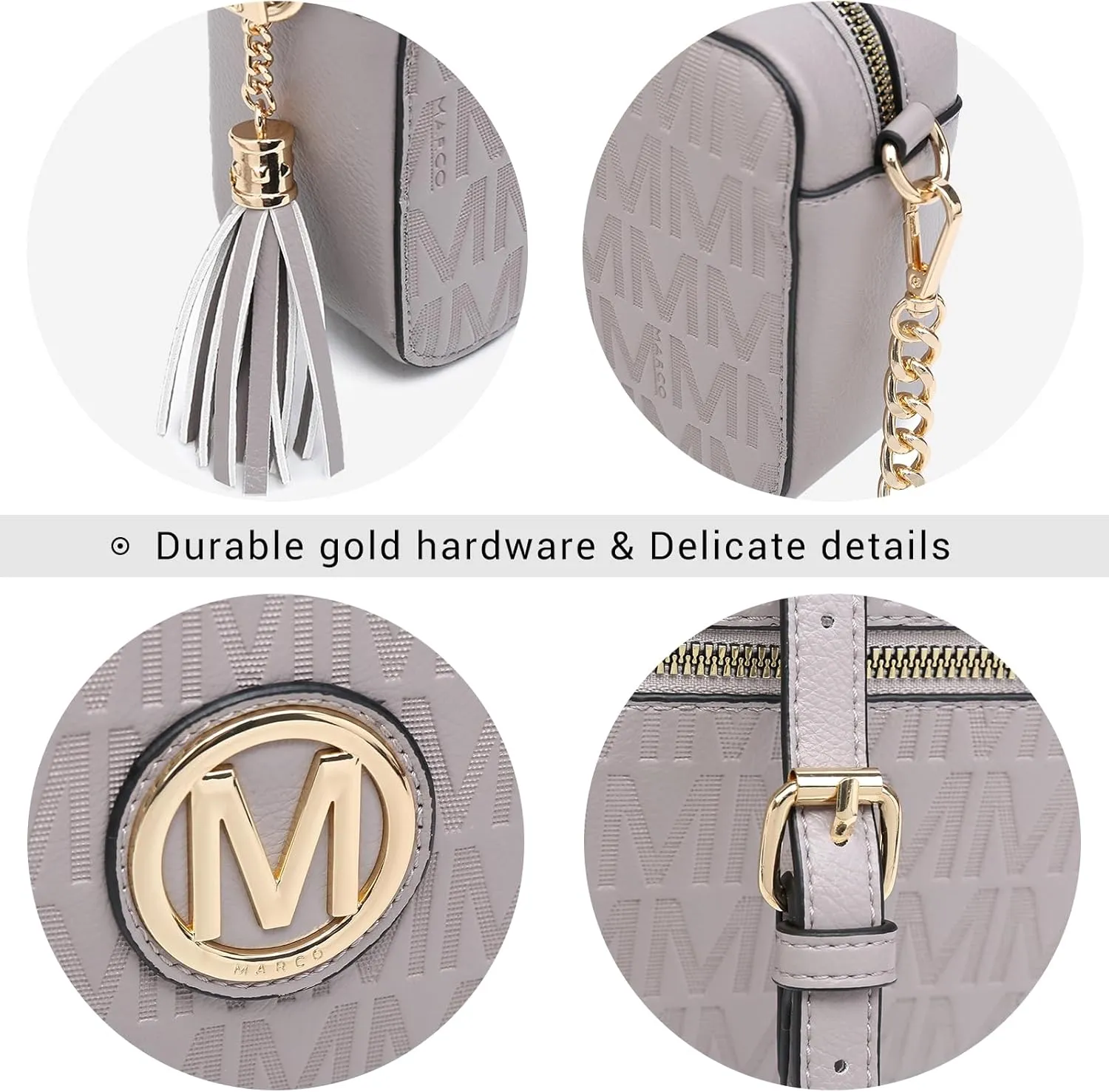 MKP Stylish Lightweight Fashion Crossbody Bag for Women Chic Signature Shoulder Messenger Bag with Tassel Zipper Pocket