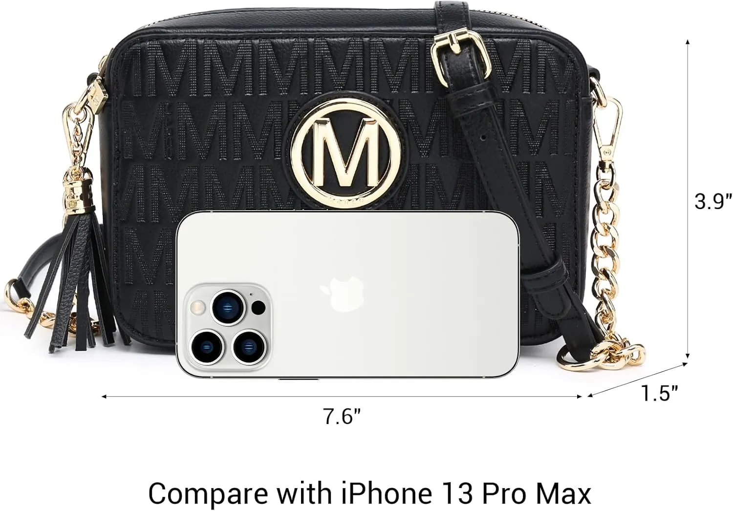 MKP Stylish Lightweight Fashion Crossbody Bag for Women Chic Signature Shoulder Messenger Bag with Tassel Zipper Pocket