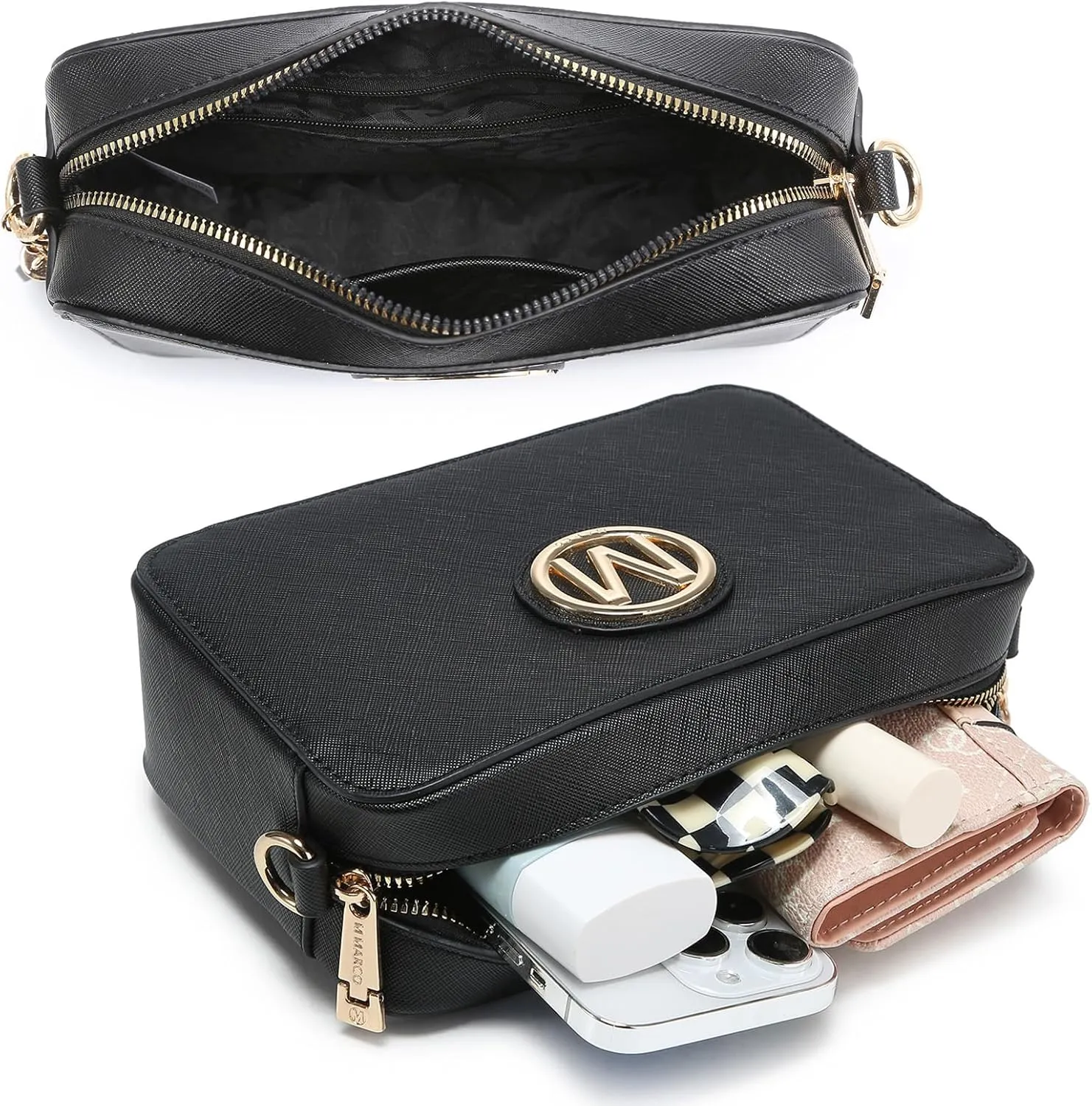 MKP Stylish Lightweight Fashion Crossbody Bag for Women Chic Signature Shoulder Messenger Bag with Tassel Zipper Pocket