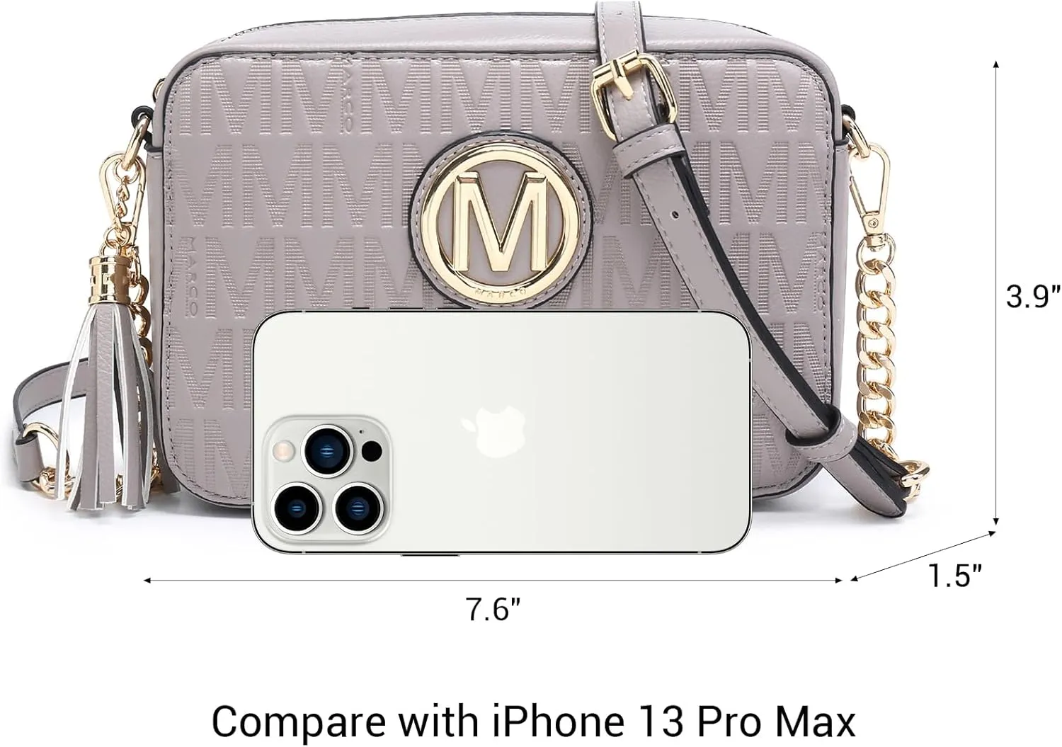 MKP Stylish Lightweight Fashion Crossbody Bag for Women Chic Signature Shoulder Messenger Bag with Tassel Zipper Pocket