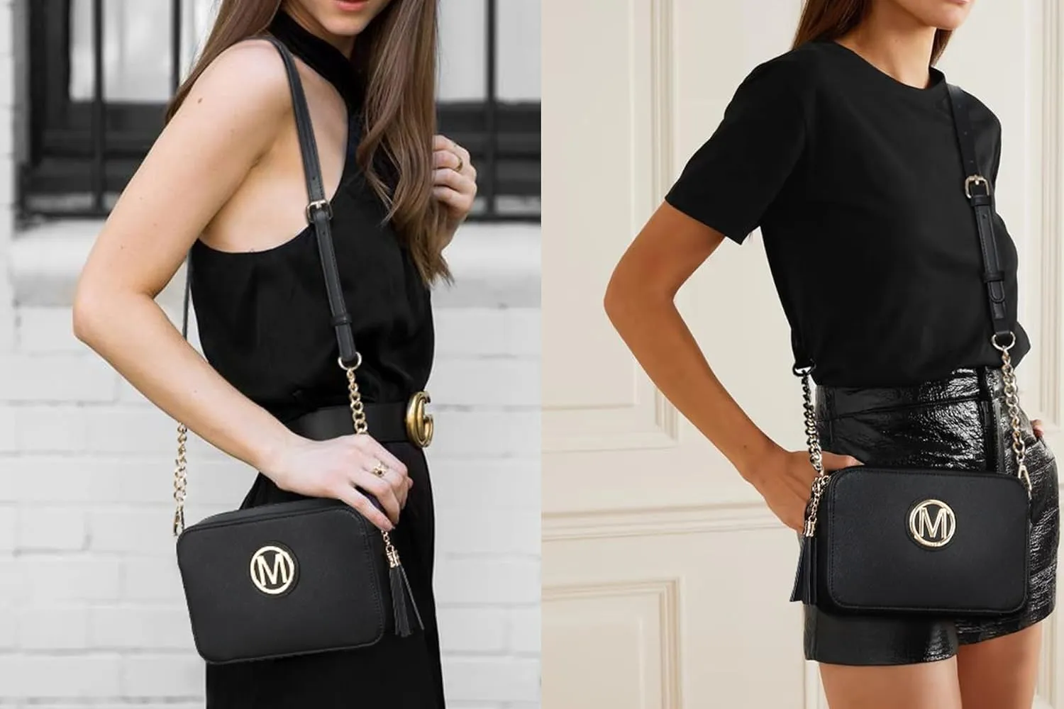 MKP Stylish Lightweight Fashion Crossbody Bag for Women Chic Signature Shoulder Messenger Bag with Tassel Zipper Pocket
