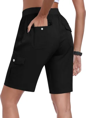 MoFiz Women's Hiking Shorts Athletic Outdoor Cargo Shorts for Women Quick Dry Running Summer Shorts with Pockets