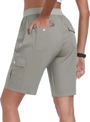 MoFiz Women's Hiking Shorts Athletic Outdoor Cargo Shorts for Women Quick Dry Running Summer Shorts with Pockets