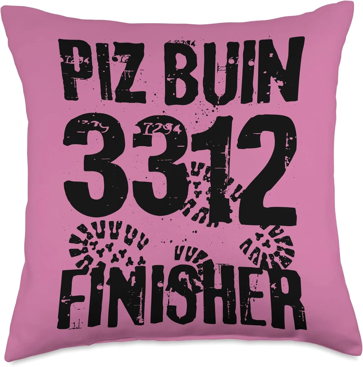 Mount Piz Buin Swiss Austrian Climbing Hiking Gifts Throw Pillow, 18x18, Multicolor