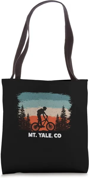 Mountain Bike Retro Sunset Vintage Mt. Yale, CO Tote Bag