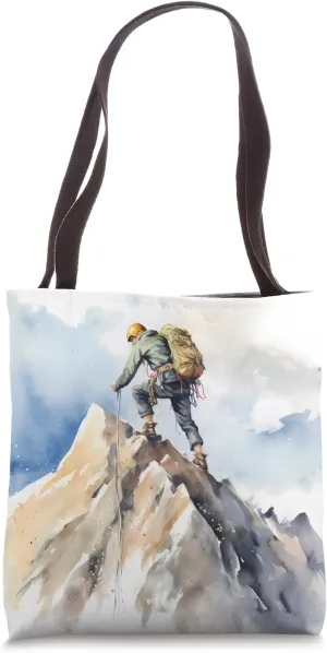 Mountain Climber, Reaching, Summit, Climbing, Accomplishment Tote Bag