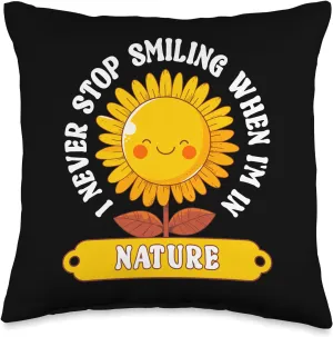 Mountain Climbing Camping Forest Mountains Nature Lover Throw Pillow