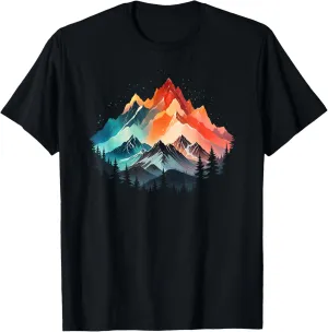 Mountain Hiking Climbing Outdoor Nature Forest Mens Graphic T-Shirt
