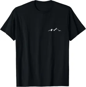 Mountain Range Vintage Design Climbing Hiking Skiing T-Shirt