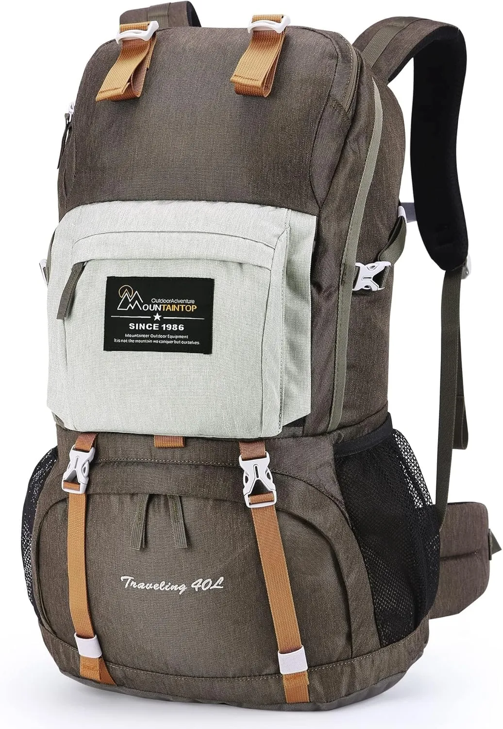 MOUNTAINTOP 40L Hiking Backpack Lightweight Travel Backpack for Men&Women Outdoor Camping Backpacking