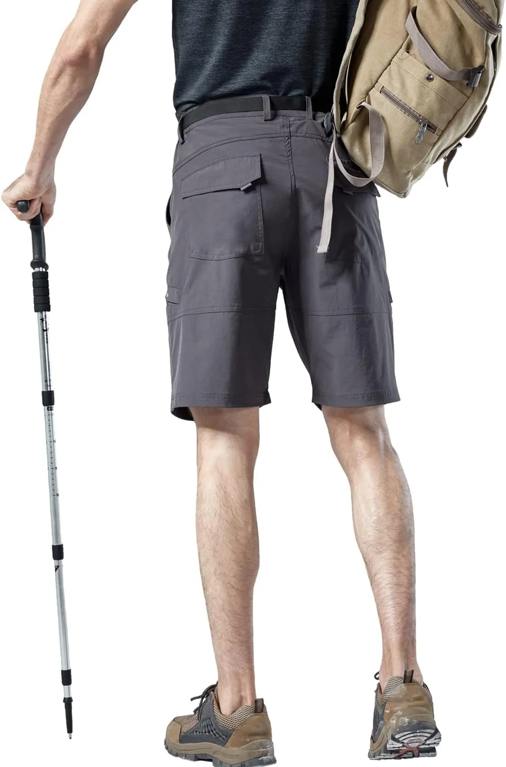 Mr.Stream Men's Hiking Relaxed Fit Golf Lounge Quick Drying Fishing Nylon Casual Shorts