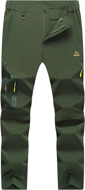 Mr.Stream Men's Walking Windproof Breathable Camping Quick Drying Outdoor Convertible Hiking Pants