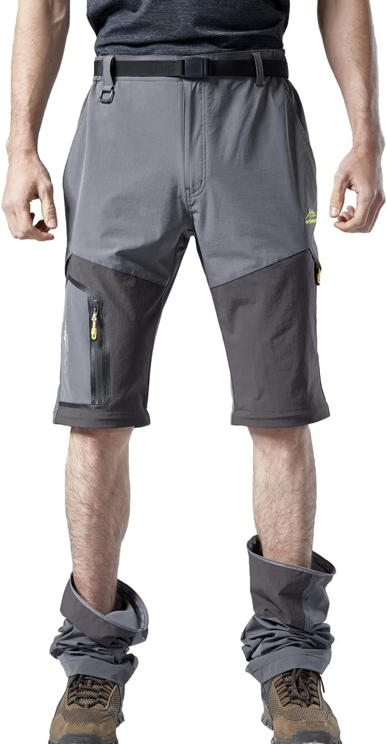 Mr.Stream Men's Walking Windproof Breathable Camping Quick Drying Outdoor Convertible Hiking Pants