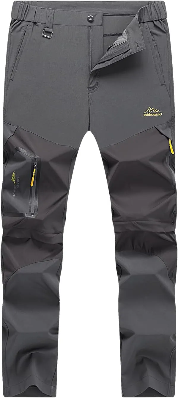 Mr.Stream Men's Walking Windproof Breathable Camping Quick Drying Outdoor Convertible Hiking Pants