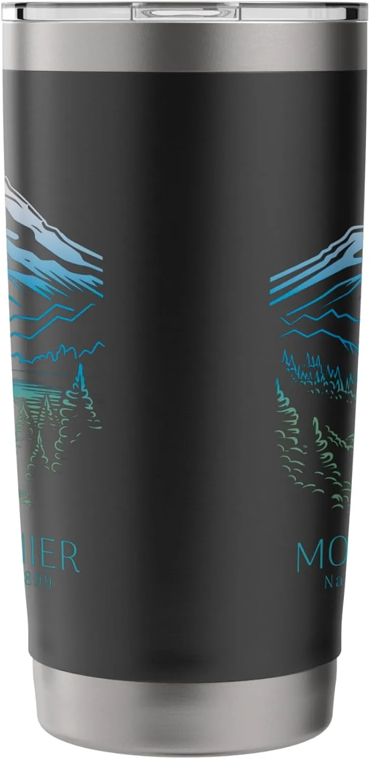 Mt. Rainier National Park Hiking Camping Mountain Souvenir Stainless Steel Insulated Tumbler