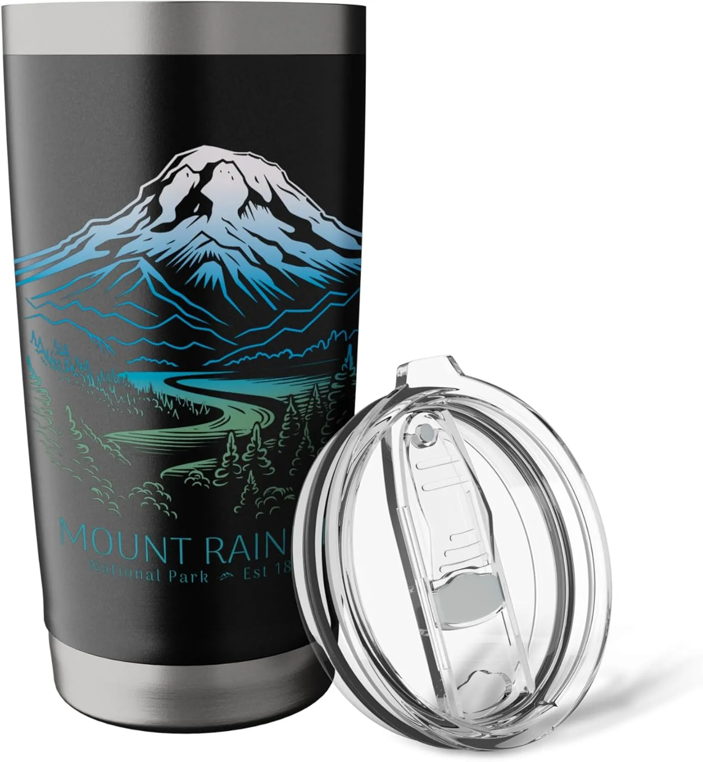 Mt. Rainier National Park Hiking Camping Mountain Souvenir Stainless Steel Insulated Tumbler