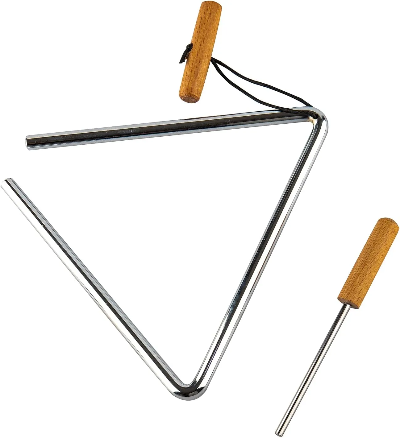 Musfunny Triangle Hand Percussion with Striker, Rhythm Steel Triangles Musical Instrument (8 inch)