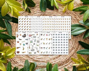 Music Instrument Clear Stickers