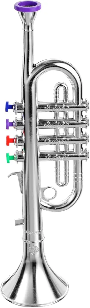Music Learning Realistic Plastic Trumpet for Boys Design for Portable and Musical Plaything for Fun and Education