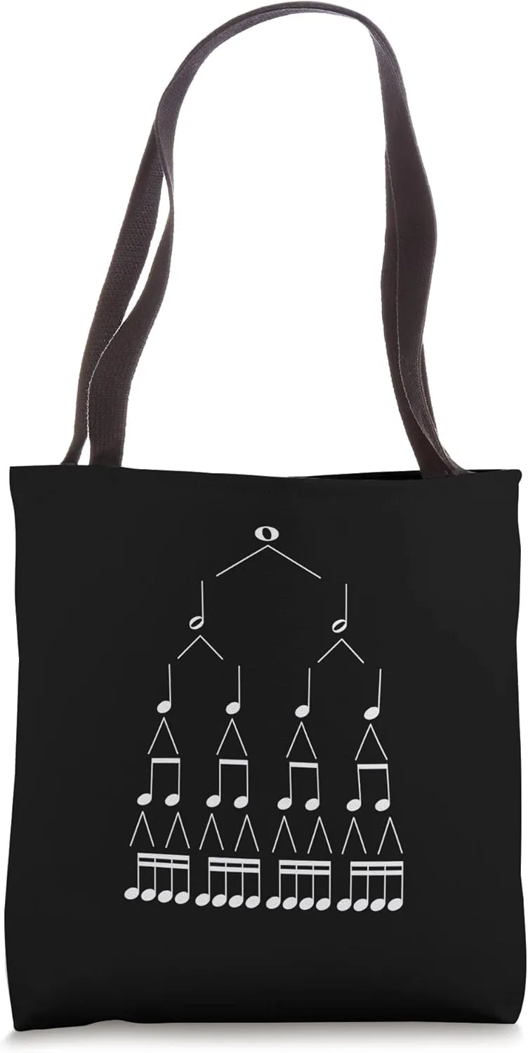 Music Theory Rhythm Values Rhythmic Notes Chart Student Tote Bag