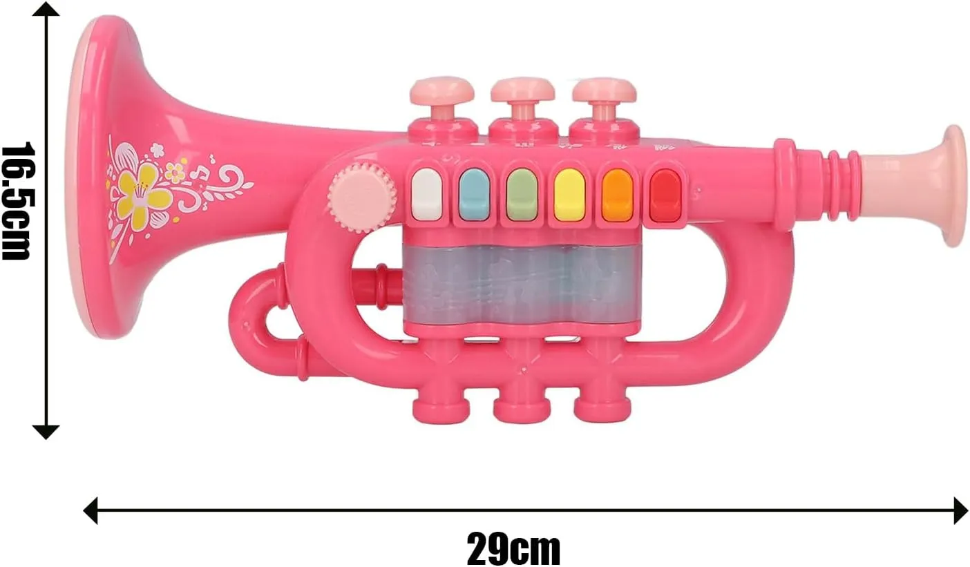 Musical Instruments, Kid Trumpet Children Preschool Music Toy for Boys and Girls(Pink)