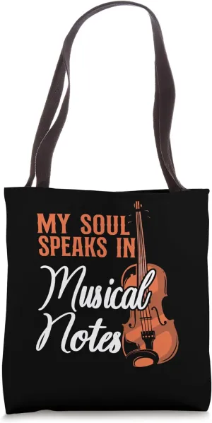 My Soul Speaks In Musical Notes Orchestra Classical Music Tote Bag