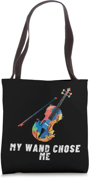 My Wand Chose Me Kawaii Violin Classic Music Lover Violinist Tote Bag