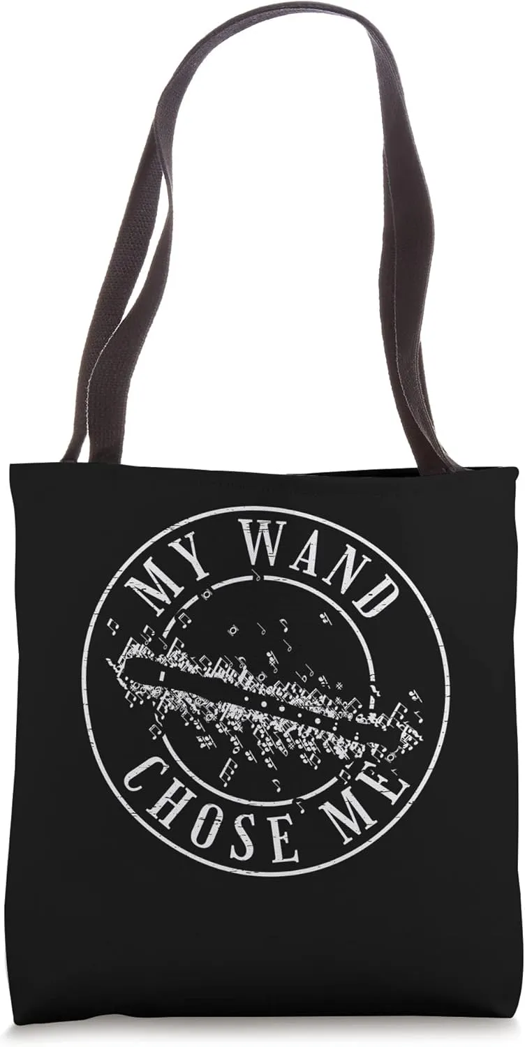 My Wand Chose Me Marching Band Song Flautist Tote Bag