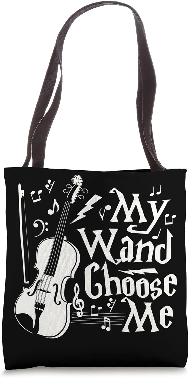 My Wand Chose Me Violin Player Violinist Music gifts Tote Bag