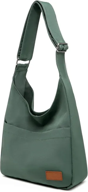 MYHOZEE Canvas Tote Bag, Large Hobo Bags for Women Aesthetic Shoulder Purses Cute Simple Crossbody Purse