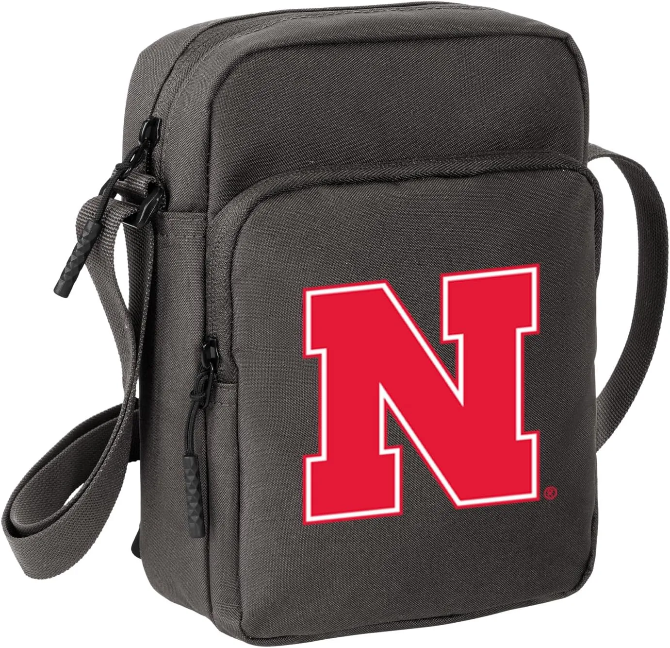 Nebraska Travel Bag Nebraska Huskers Crossbody Sling Pack for Sports Workout Running Small Unisex Waist Pack Gray (Nebraska on Gray)