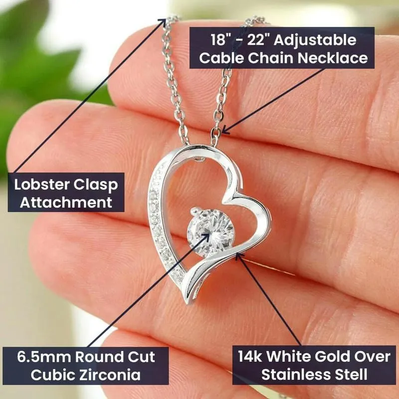 Necklace Message Card Box Forever Love - We Don't Always - Appreciation Sales Business Coworker Retirement Thank You