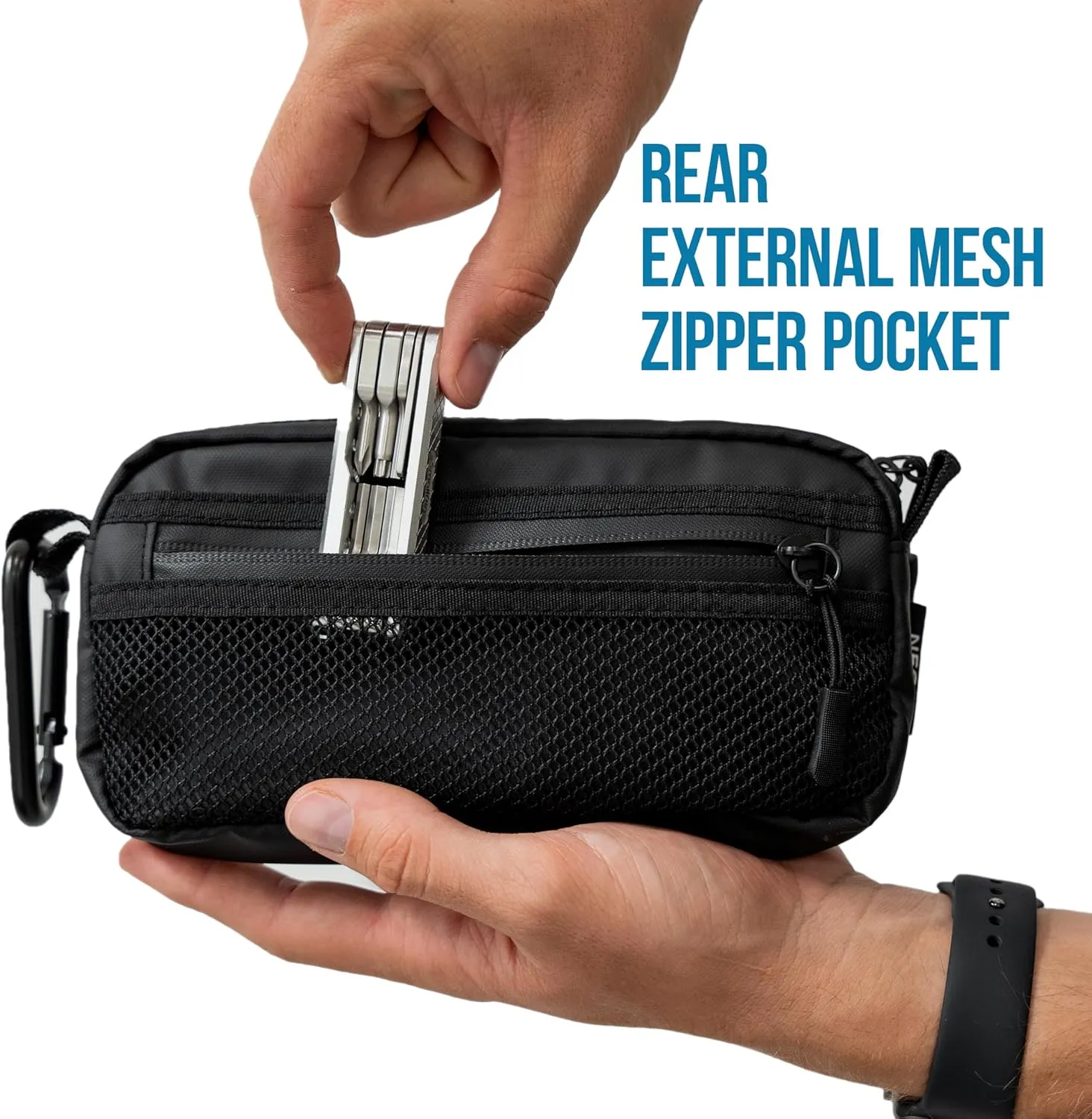 NEO Production Zipper Bags - Electronics & Camera Accessories Bag - Cable organizer, Gear Accessory Pouch, Travel Camera Essentials (Extra Small, Black, 2 pack)