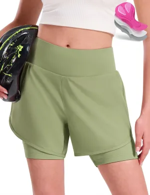 Nepest Womens Cycling Shorts Padded Mountain Bike Road Biking Padding Cycle Biker Bicycle Shorts with Zipper Pockets