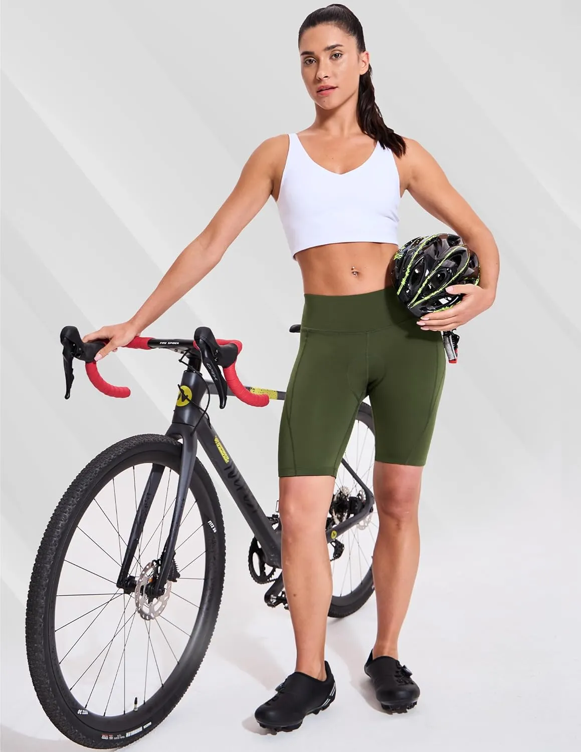 Nepest Womens Padded Bike Shorts 4D Padding Cycling Shorts with Zipper Pocket Riding Bicycle Cycle Road Biking Underwear