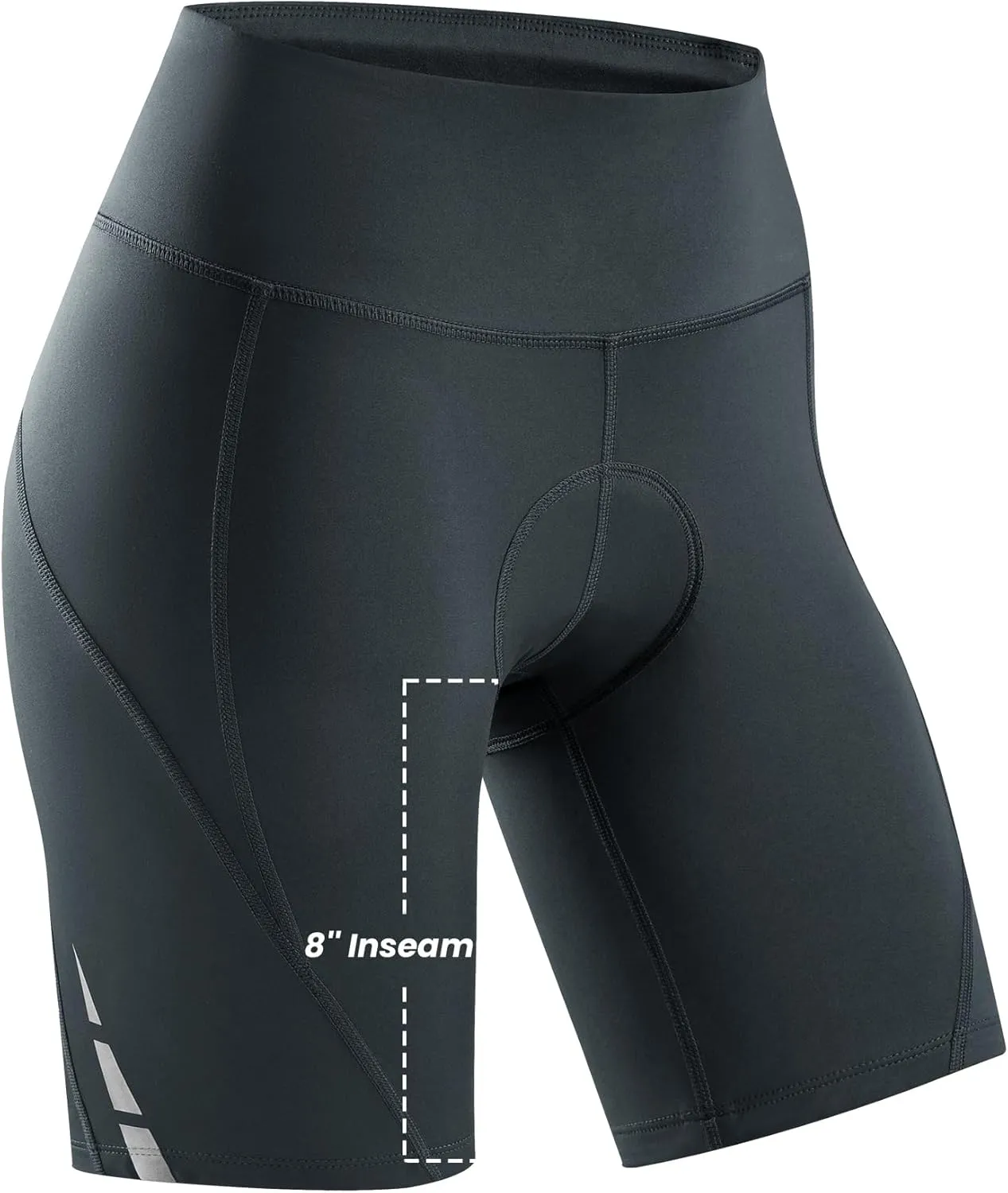 Nepest Womens Padded Bike Shorts 4D Padding Cycling Shorts with Zipper Pocket Riding Bicycle Cycle Road Biking Underwear