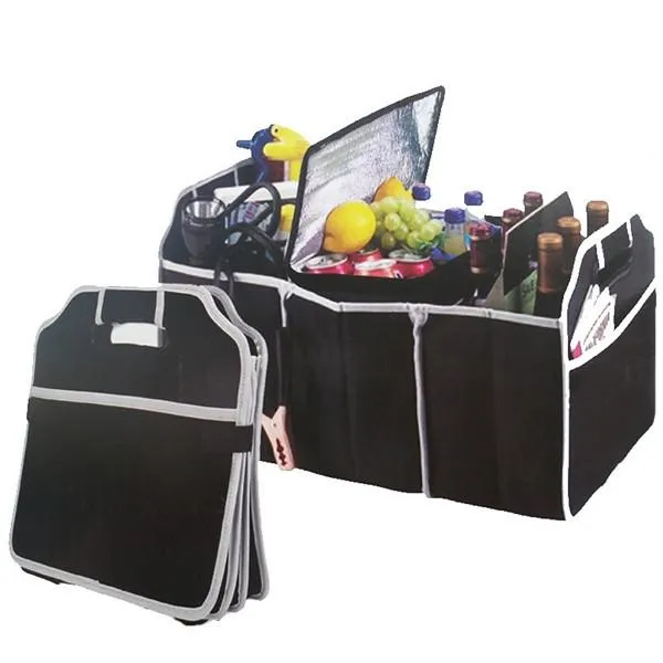 New Foldable Collapsible Car Boot Storage Box Heavy Duty Tidy Tool Organizer Bag Black