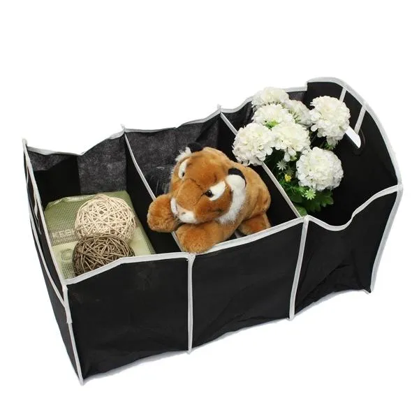 New Foldable Collapsible Car Boot Storage Box Heavy Duty Tidy Tool Organizer Bag Black