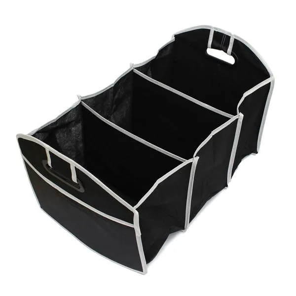 New Foldable Collapsible Car Boot Storage Box Heavy Duty Tidy Tool Organizer Bag Black