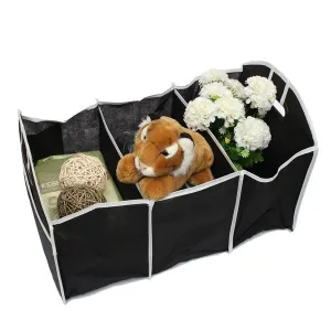 New Foldable Collapsible Car Boot Storage Box Heavy Duty Tidy Tool Organizer Bag Black