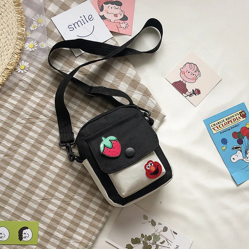 New Sesame Street Female Canvas Cartoon Shoulder Bags