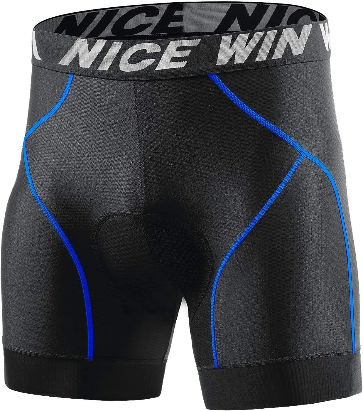 NICEWIN Mens 4D Padded Bike Shorts Anti-slip Leg Cycling Underwear Wide WaistBand Biking Bicycle Motorcycle Underpants