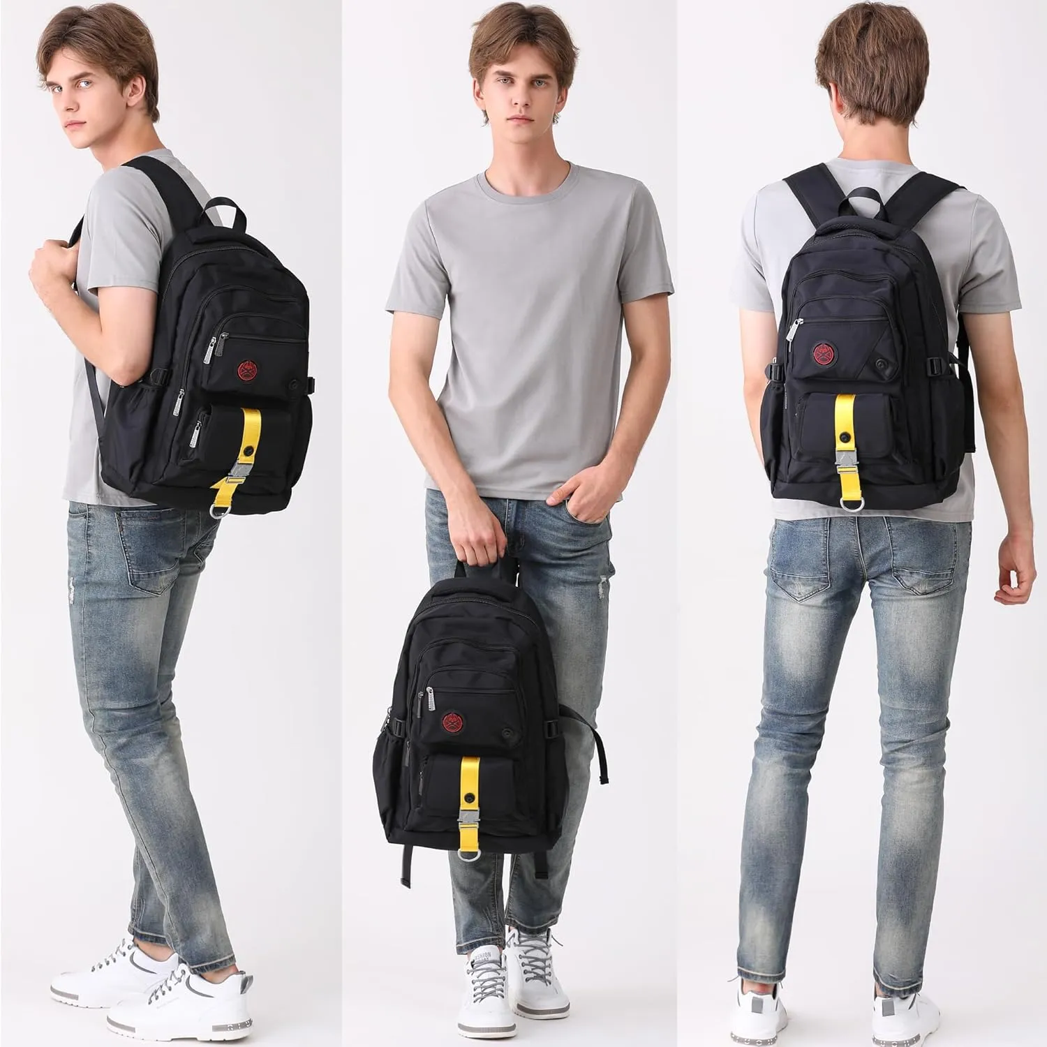 NICGID Sling Bags Chest Shoulder Backpacks, 13.3'' 14.1'' 15.6''Laptop Backpack Crossbody Messenger Bag Travel Outdoor