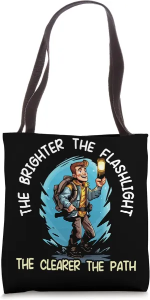 Night Hiking Hike Mountain Climbing Adventure Hiker Tote Bag