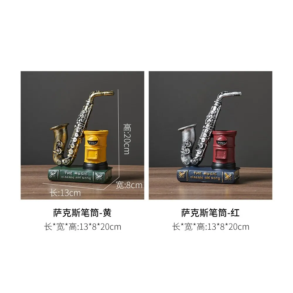Notes Pen Holder Piano Musical Instrument Design Music Gift Classification Resin Pen Holder Stationery Student Pencil Holder