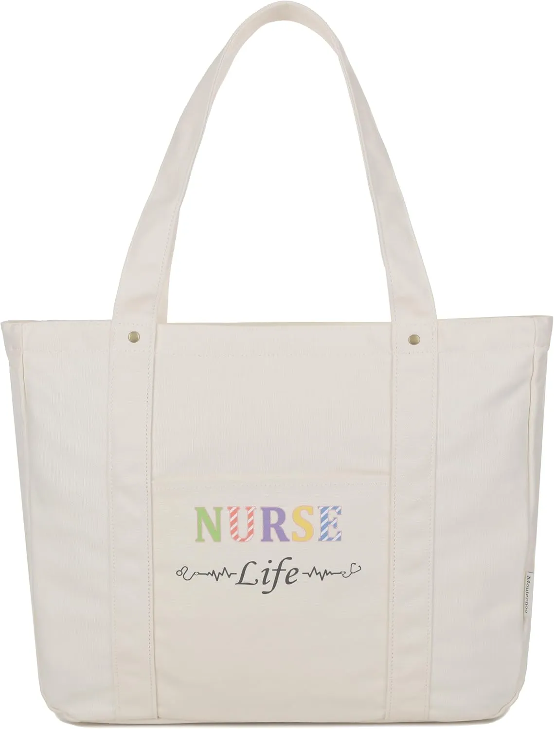 Nurse Tote Bag for Work with Zipper Closure, Clinical Bag for Nursing Student, Nurse Gift Canvas Women Shoulder Bag