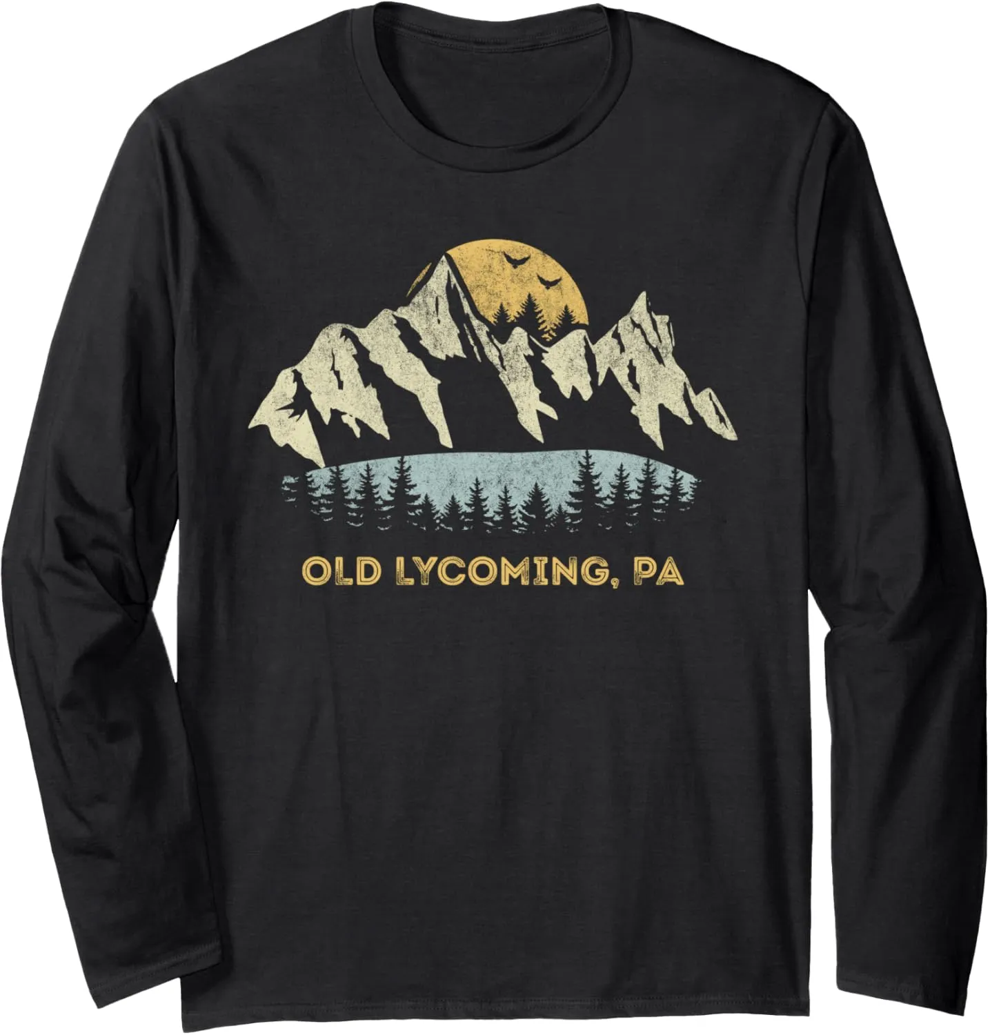 Old Lycoming Pennsylvania Mountain Sunset Sunrise PA Long Sleeve T-Shirt