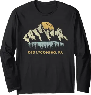 Old Lycoming Pennsylvania Mountain Sunset Sunrise PA Long Sleeve T-Shirt