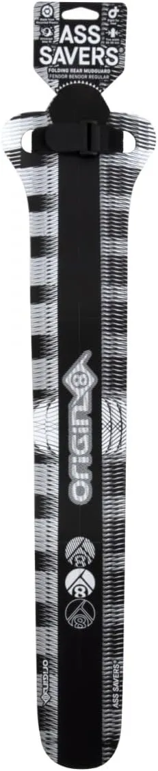Orange Cycle Parts Origin8 Black/White Hi-Fi Ass Savers Rear Fender Extended 540mm x 65mm 290551