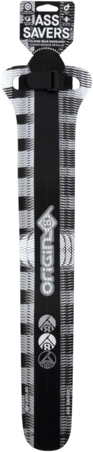 Orange Cycle Parts Origin8 Black/White Hi-Fi Ass Savers Rear Fender Extended 540mm x 65mm 290551